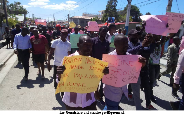 28 février : les Gonaiviens ont marché pacifiquement